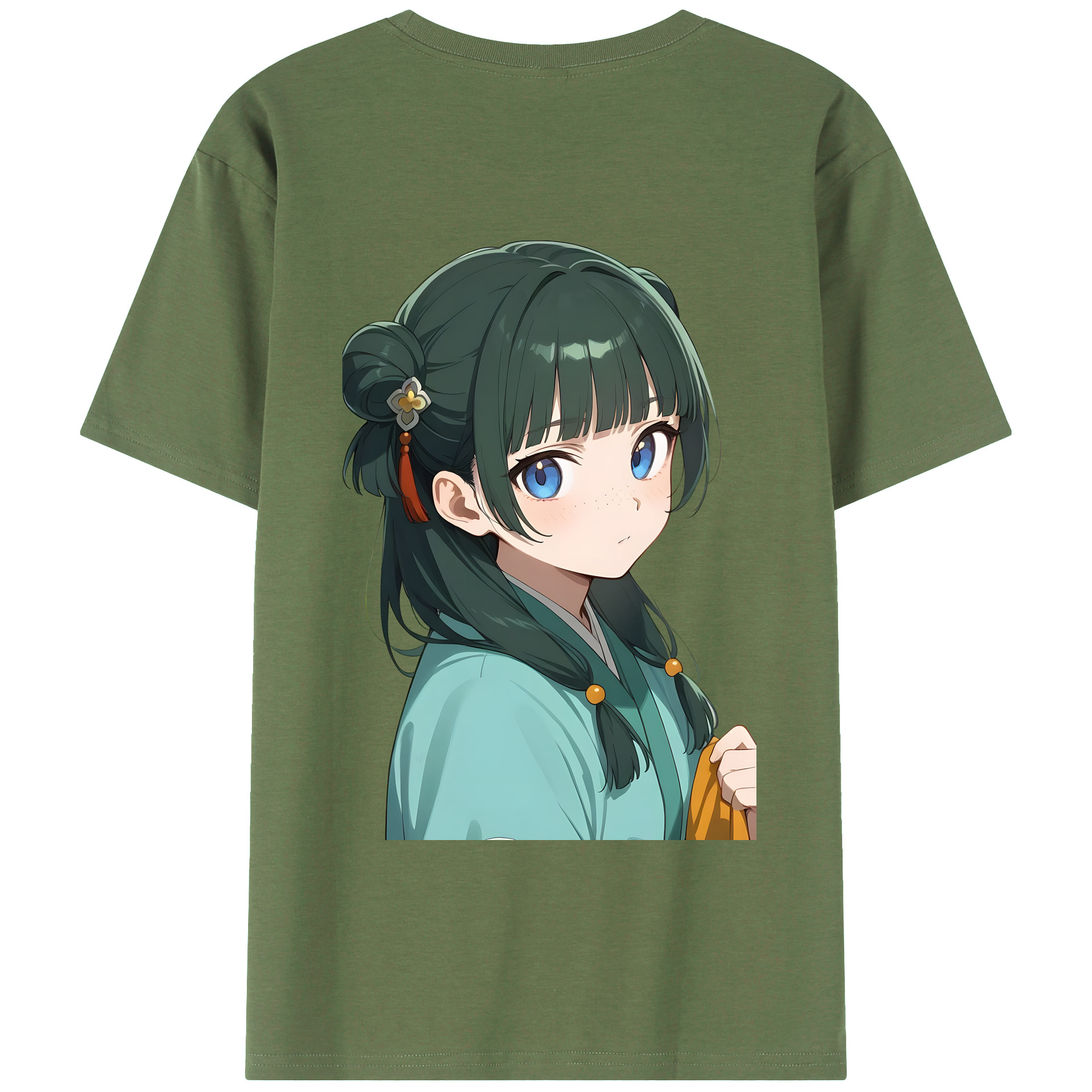 （画像用） 薬屋のひとりごと The Apothecary Diaries 綿100％ メンズ半袖Tシャツ（バックプリント） 通気性